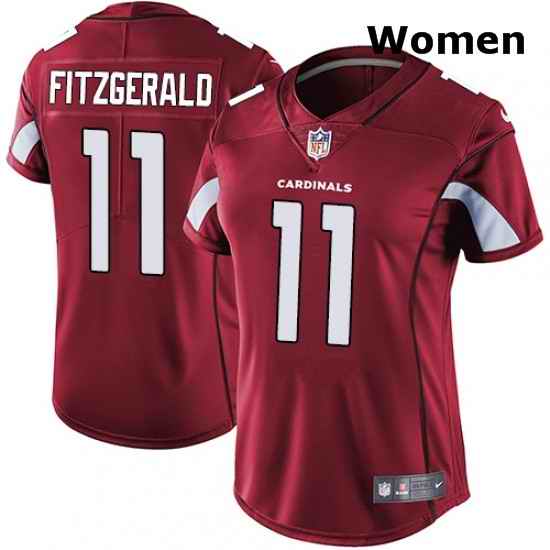Womens Nike Arizona Cardinals 11 Larry Fitzgerald Elite Red Team Color NFL Jersey